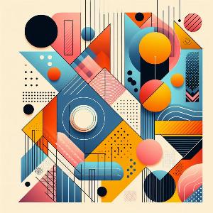 colorful abstract art poster with geometric shapes (57)